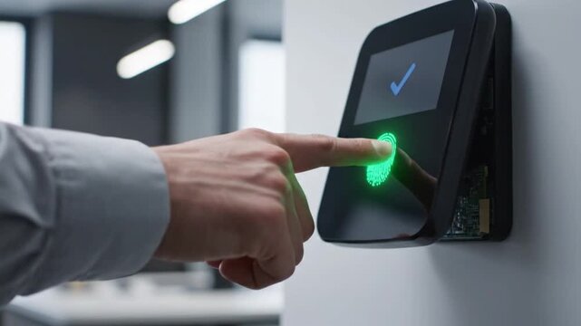 Modern Biometric Fingerprint Scanner for Secure Access Control Authentication