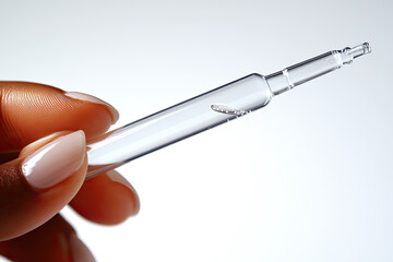 Detailed Image of a Hand Gripping a Dropper in Natural Pose and Lighting