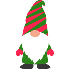 Gnome clip art design on plain white transparent isolated background for card, shirt, hoodie, sweatshirt, apparel, tag, mug, icon, poster or badge