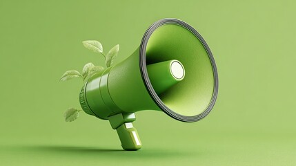 A megaphone on bright background.