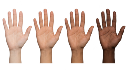 Open Palm: Diverse Hands Offering Support