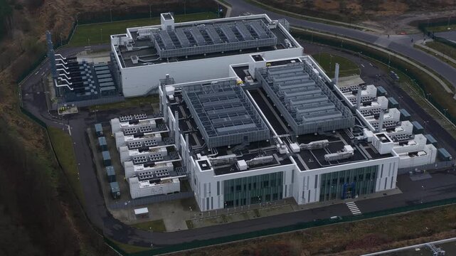 Large Scale Data Center Hardware Aerial View