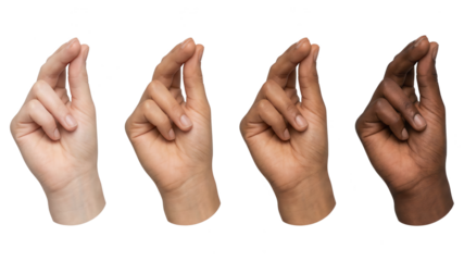 Diverse Hands Pinching: Precision and Detail