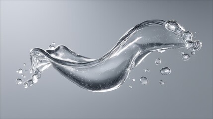 luxury cosmetic serum splash in ultra realistic macro liquid motion