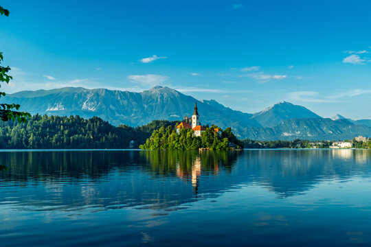 Breathtaking view of Lake Bled in Slovenia