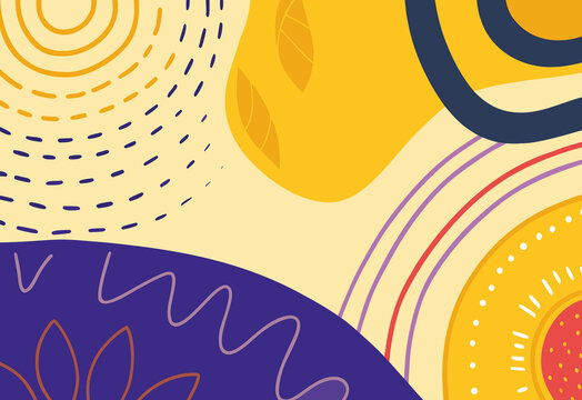 Bright abstract design with colorful patterns and shapes
