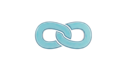 Blue Infinity Symbol on White Background