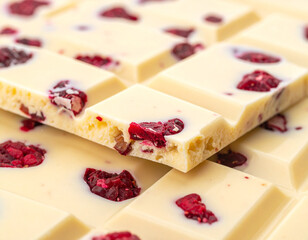 Biała czekolada z liofilizowanymi truskawkami