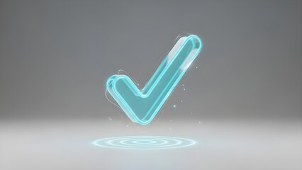 Checkmark icon floating digital modern design
