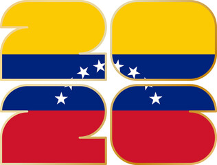 2026 with flag of Venezuela