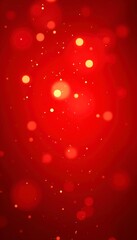 Red Bokeh Sparkle Luxury Vector Background with Glowing Light Effects
