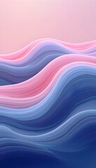 Smooth Color Wave Abstract Vector Background with Flowing Gradient Curves