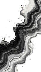 Abstract Ink Swirls Flowing Vector Background with Artistic Fluid Motion