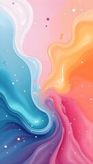 Gradient Color Splash Abstract Vector Background with Vibrant Paint Effects
