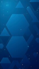 Abstract Blue Hexagon Arrows Vector Background with Futuristic Tech Style