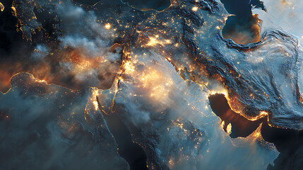  Satellite image showing global hotspots in the midst of rising geopolitical tensions (1)