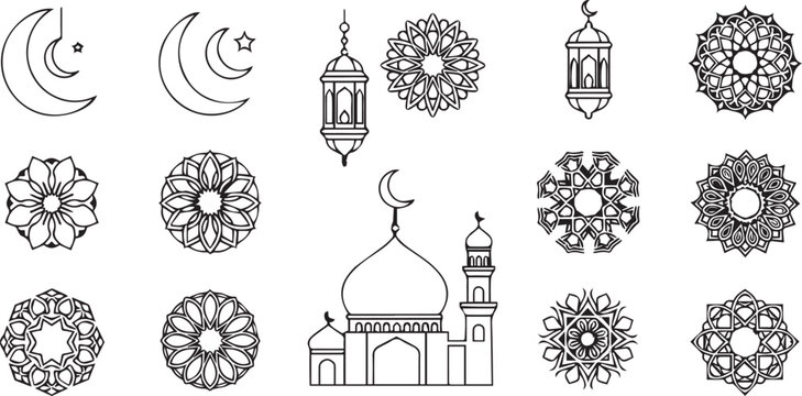 Islamic Vector Elements Collection