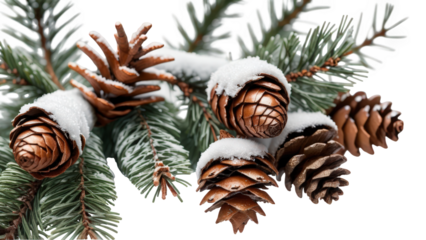 Christmas border of snow-covered pine greenery and classic string lights. png