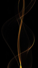 Abstract Golden Light Waves