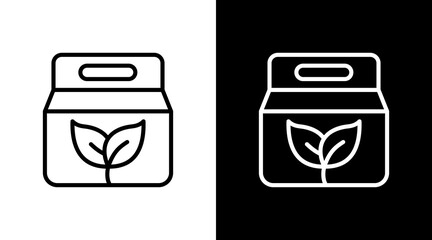 Natural Product White Icon Set Design