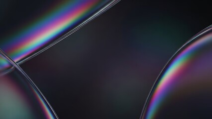 Rainbow light refraction through a prism or glass with spectrum colors
