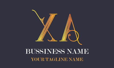 XA X Xa initial logo | initial based abstract modern minimal creative logo, vector template image. luxury logotype logo, real estate homie logo. typography logo. initials logo