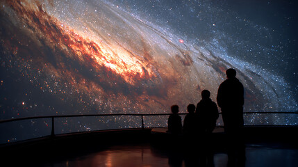  Snapshot of a family gathering at a planetarium to explore the cosmos (1)