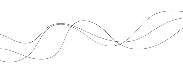 Abstract wave pattern with multiple curved lines