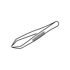Precision grooming tweezers essential beauty tool personal care instrument medical utility versatile graphic icon clean