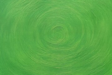 Vibrant green painted wood texture with circular brush stroke patterns