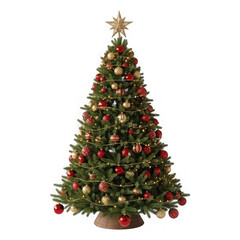 Decorated christmas tree with ornaments