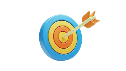 Arrow hitting the target - Success and achievement concept