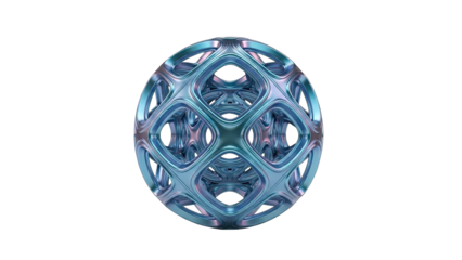 Abstract Sphere Structure on White Background