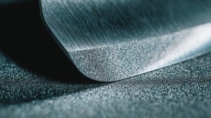 Medium shot capturing a detailed view of D2 steel with a focus on its exceptional wear resistance perfect for longlasting cutlery and precision dies