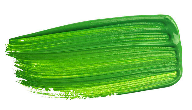 Ein hellgr&uuml;ner Farbstrich ist isoliert auf transparentem Hintergrund (PNG)