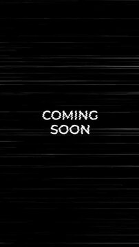 4k vertical animation coming soon glitch static retro black white video ideal for teasers, announcements, intros, or placeholders for upcoming content across digital platforms.
