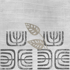 Light grey cement texture with relief and decorative background.