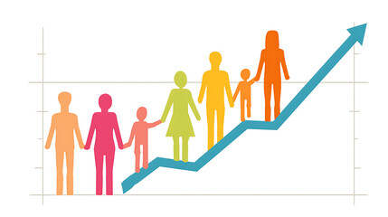  An optimistic graph showing birth rate increasing in a society (3)