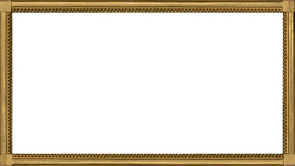 Blank Picture Frame 4k Antique Art Deco Golden Ornate 16:9