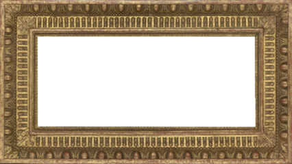 Blank Picture Frame 4k Antique Golden Ornate 16:9
