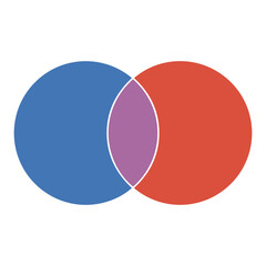 venn diagram overlapping circles icon