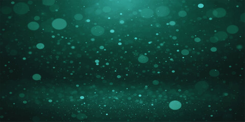 Abstract blue winter background featuring water drops on a window with glowing stars and glitter particles for a magic holiday night design © Creative Lis