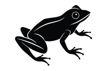 hopping frog vector icon silhouette