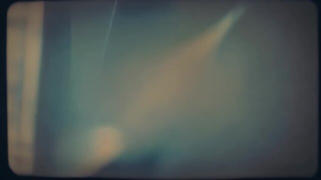 Vintage Expired Film Light Leaks, Cool Faded Teal Halation Texture, 4K Retro Overlay Loop Video