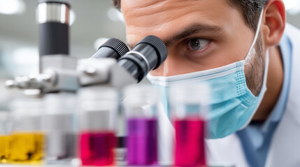 Faceless quality control specialist examining product samples, heavily defocused manufacturing background, anonymous professional performing detailed inspection, production quality