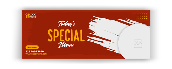 Food advertisement Banner Post vector.