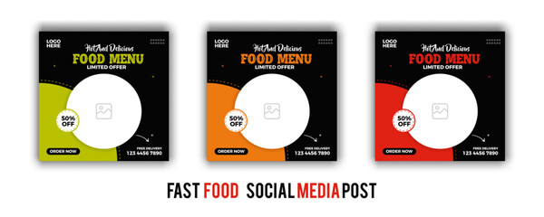 Food advertisement Post vector.