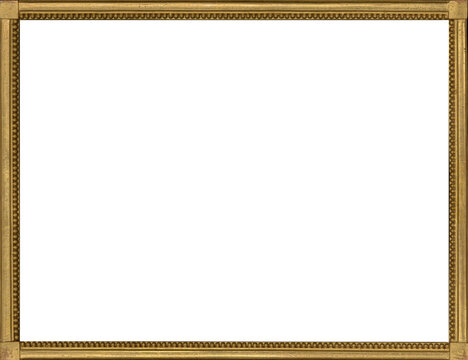 Antique Frame Gold Ornate Blank Isolated