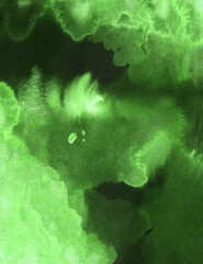 Bright painted green and yellow watercolour texture. Hand drawn background