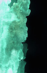 Bright painted blue and green watercolour texture. Hand drawn background